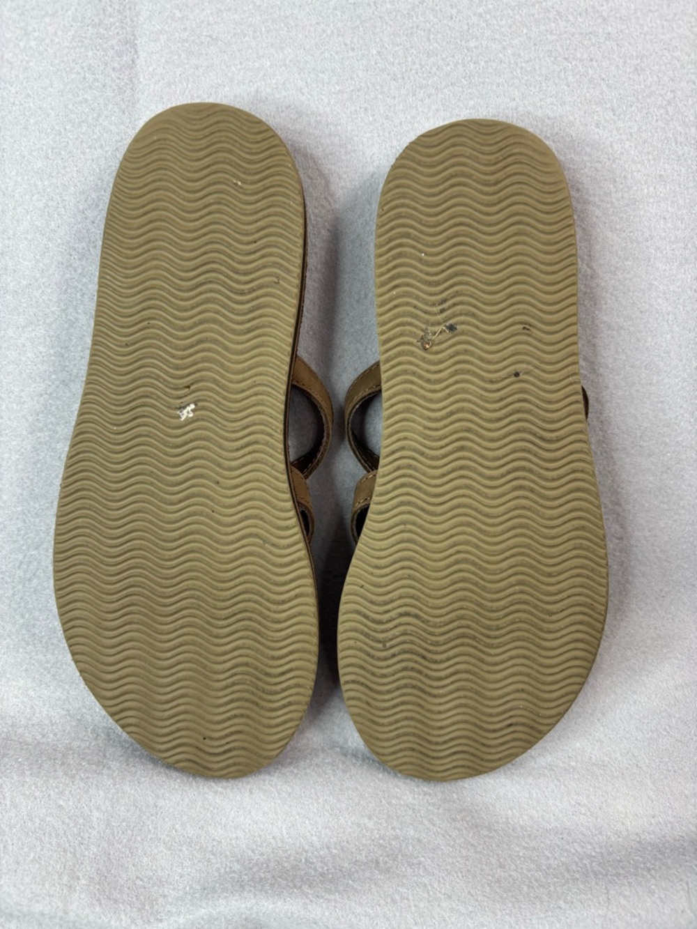 Teva 6 Women's Coastal Tan Leather Crisscross Strap Thong Sandals - Picture 7 of 9